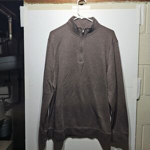 Croft & Barrow Mens Easy Care Extra Soft 1/4 Zip Pullover, Brown,Large